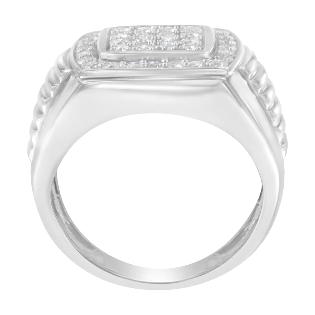 14K White Gold Men&