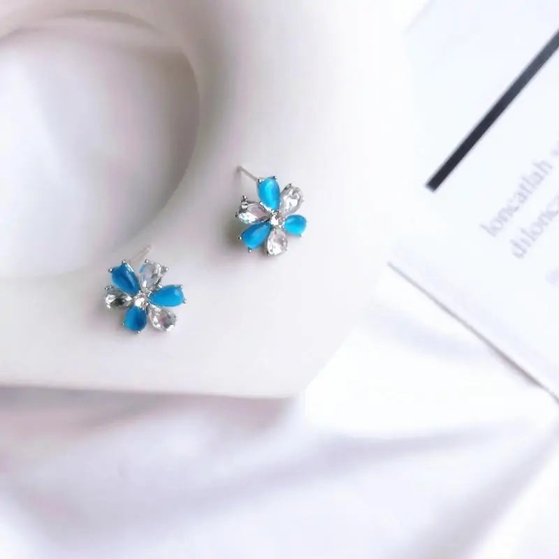 Fashion Opal Flower Earrings