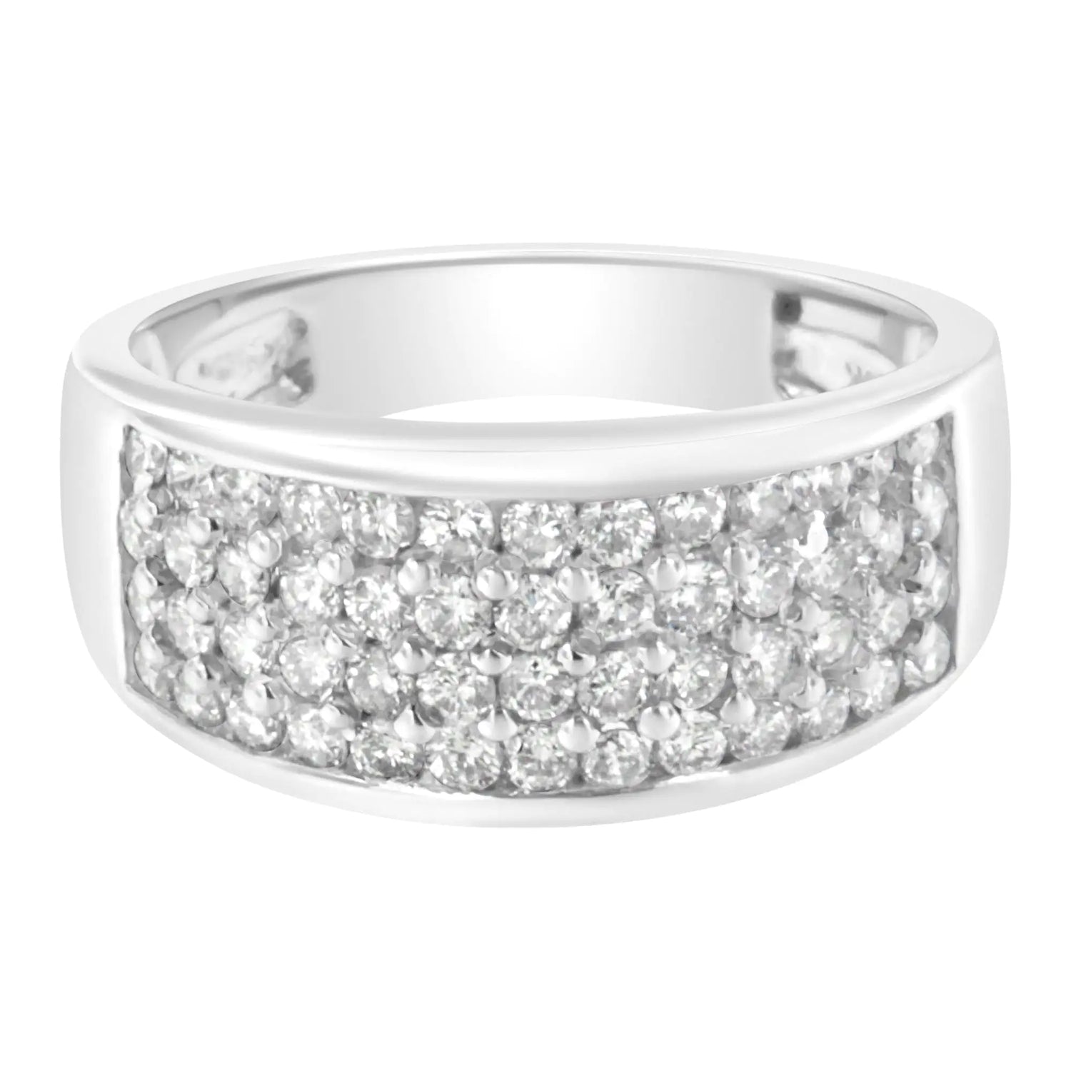 14K White Gold Round Cut Diamond Ring (1.0 Cttw, H-I Color, SI2-I1 Clarity)