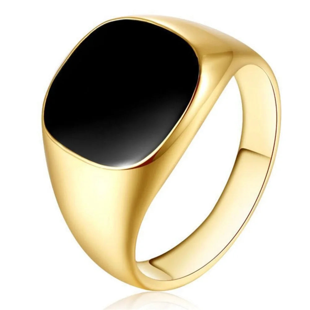 Solid Polished Stainless Steel Men Ring Band Biker Men Signet Ring Finger Jewelry famous designer black rings for men