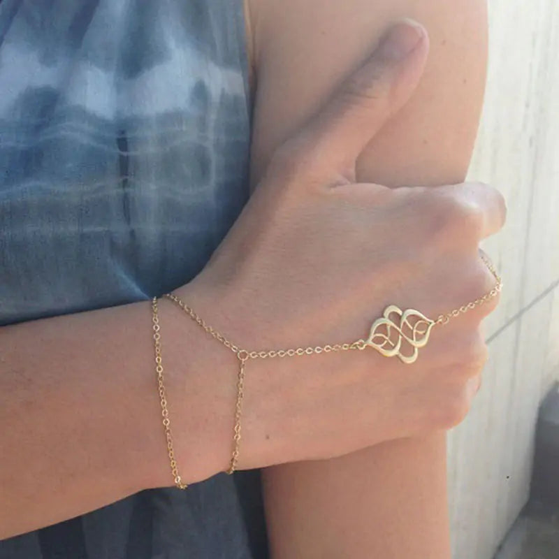 Bohemian Gold Finger Bracelet