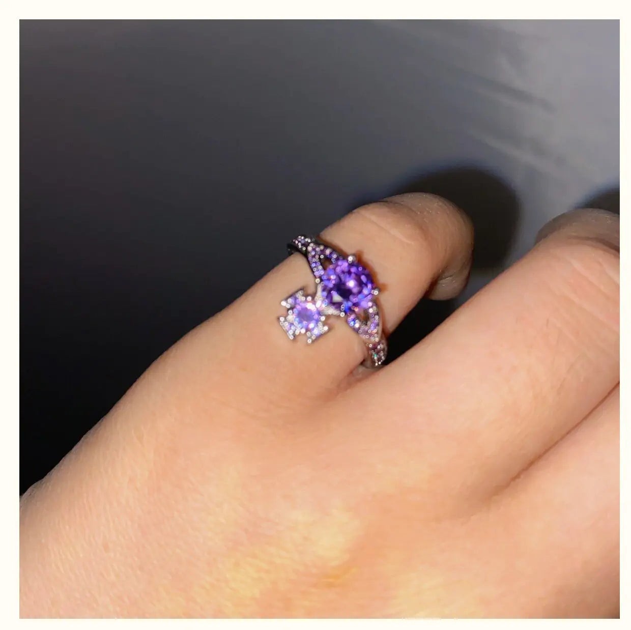 Luxury Purple Zircon Ring