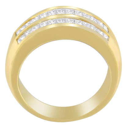 14K Yellow Gold 1ct. TDW Princess and Baguette-Cut Diamond Ring(H-I, SI1-SI2)