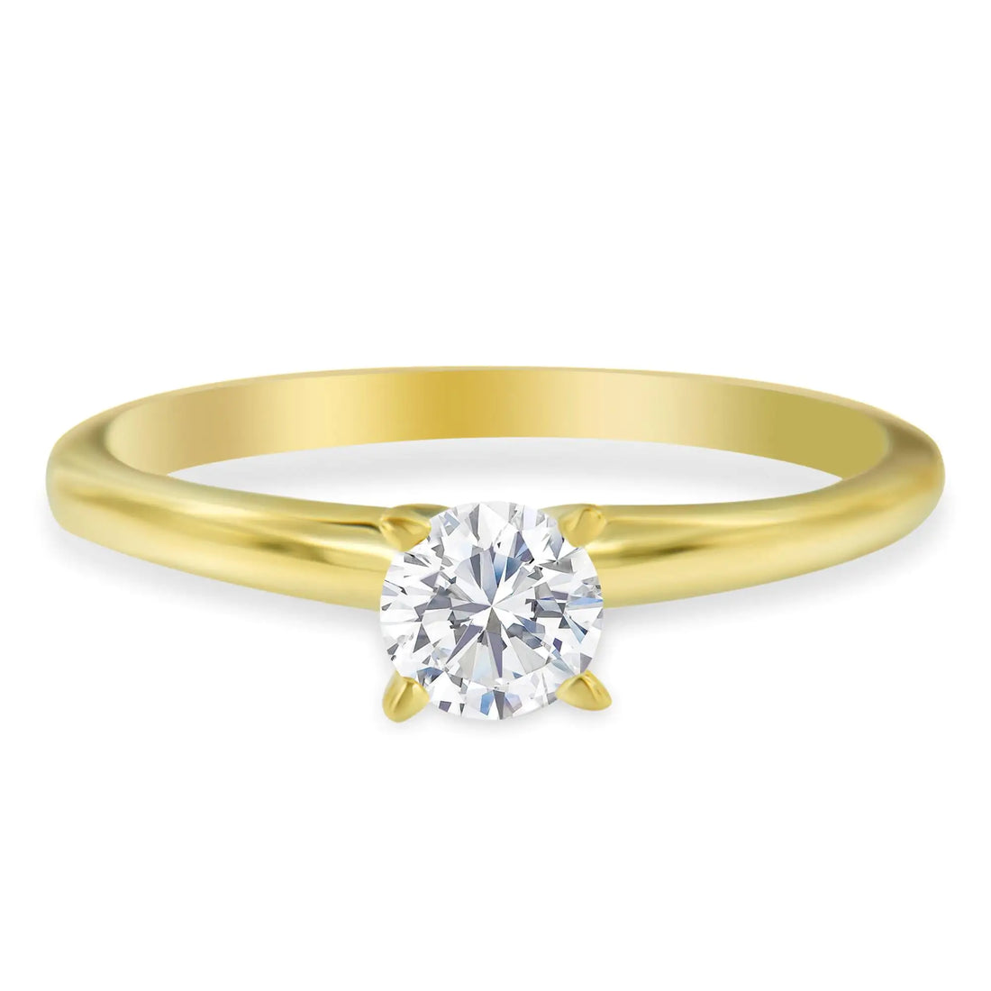 GIA Certified 14k Gold 1/2 Cttw Diamond Solitaire Engagement Ring (H Color, SI1 Clarity)