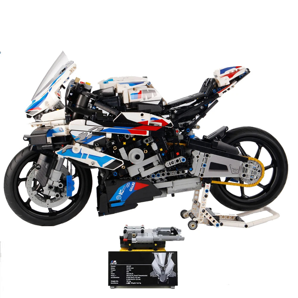 1920-Piece Technical Motorcycle Building Blocks Set