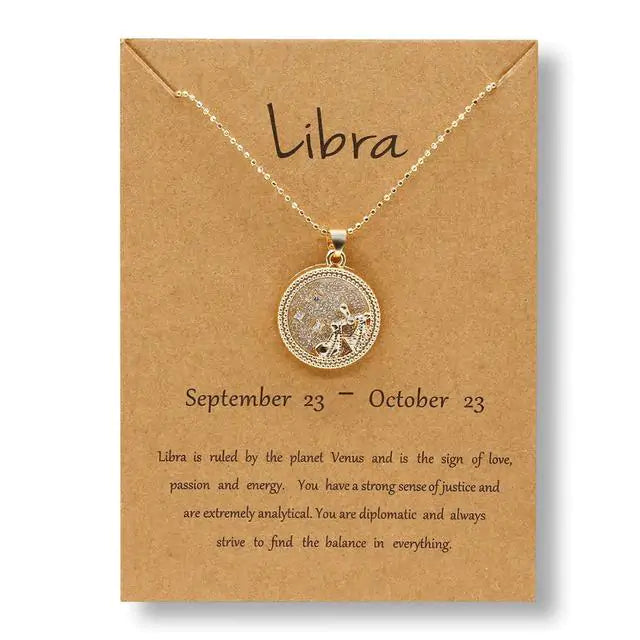 Gold Zodiac Sign Necklace