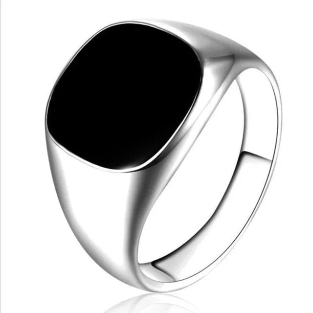 Solid Polished Stainless Steel Men Ring Band Biker Men Signet Ring Finger Jewelry famous designer black rings for men