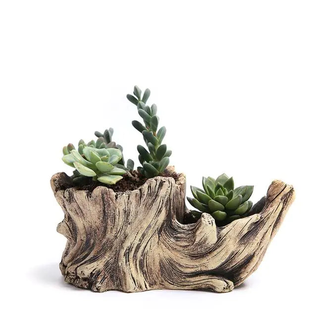 Tree-Shaped Resin Succulent Planter: Outdoor &amp; Indoor Garden Ornament