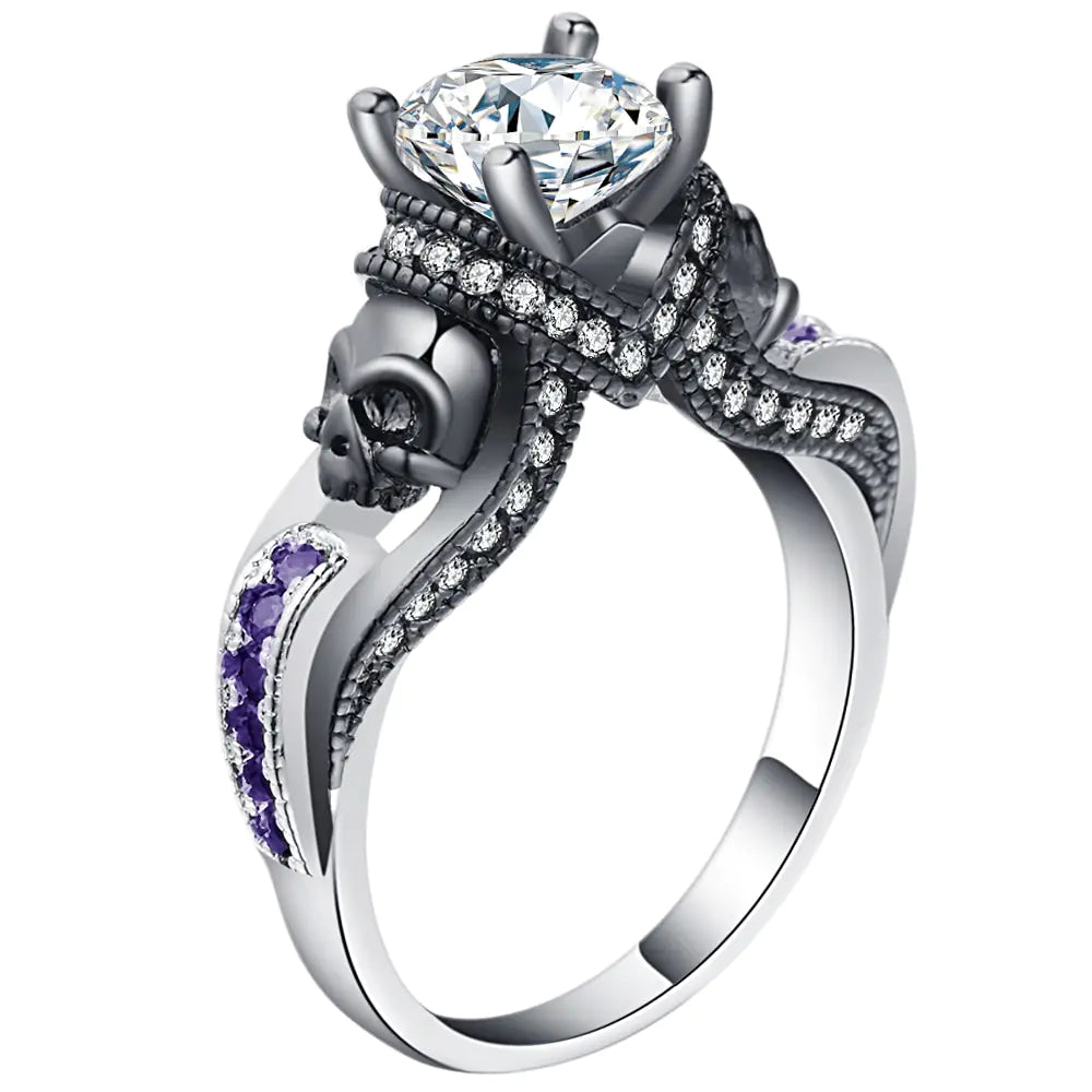 Ghost Evil Skull Skeleton Ring