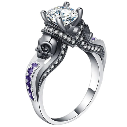 Ghost Evil Skull Skeleton Ring