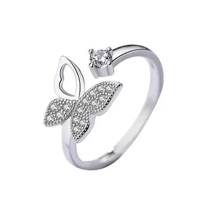 Silver Butterfly Ring