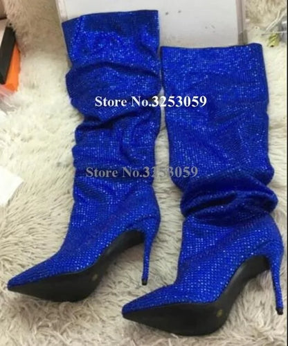 Over-the-knee Sparkling High Boots