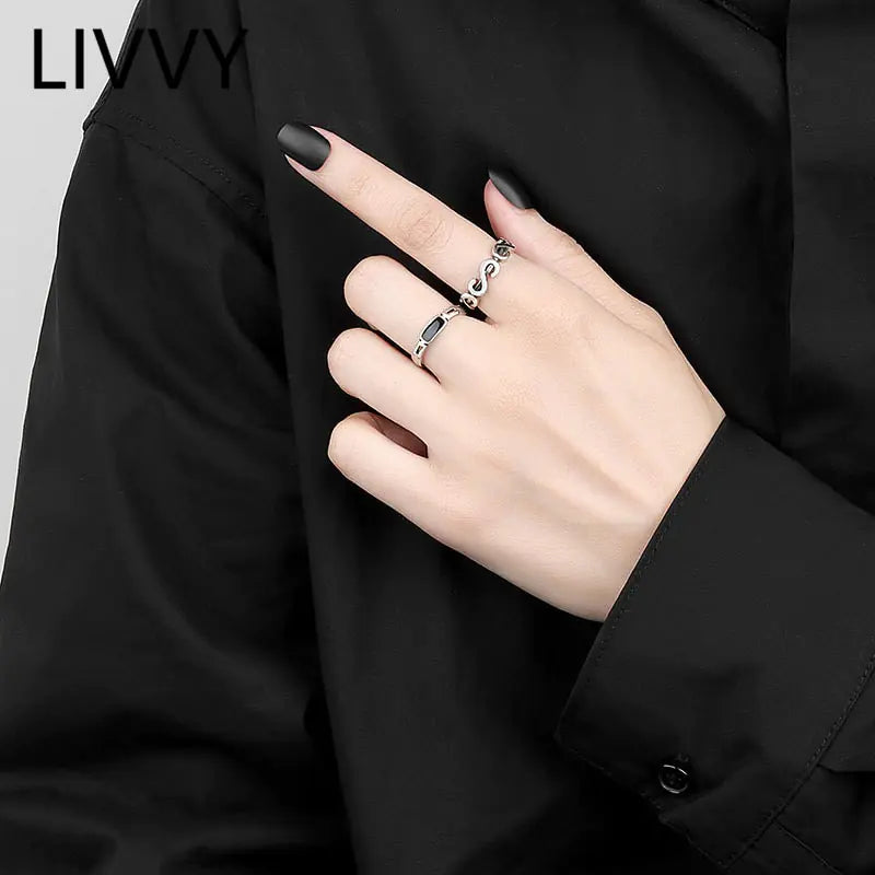 Adjustable Silver Finger Ring