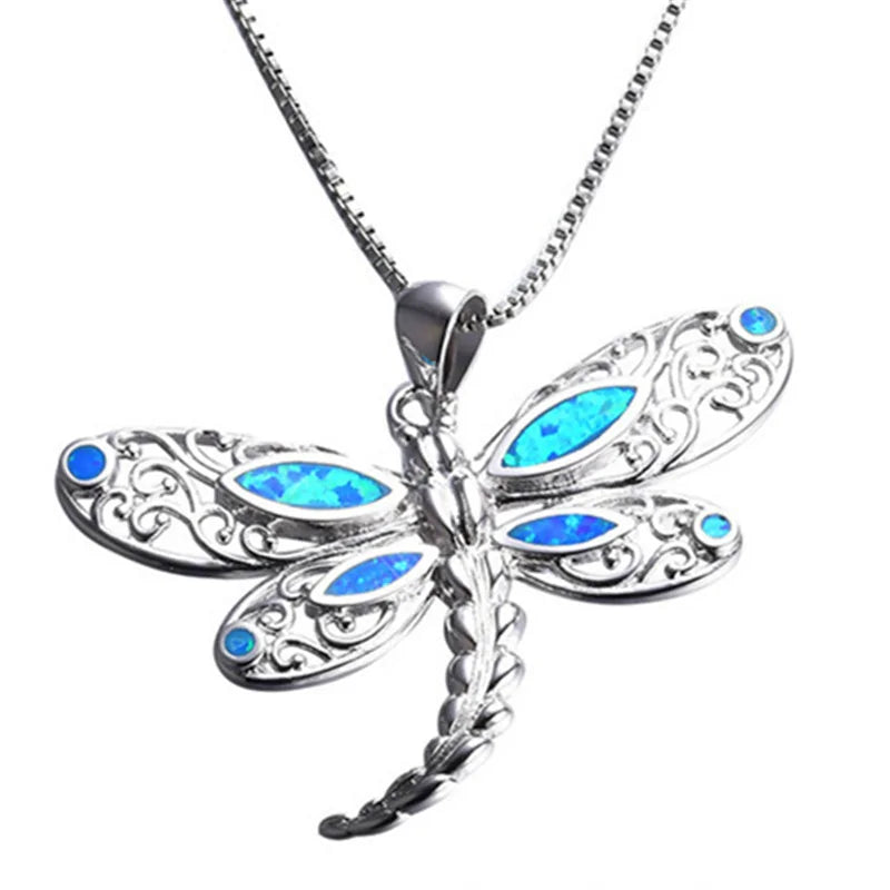 Full Blue Imitati Opal Sea Turtle Pendant Necklace