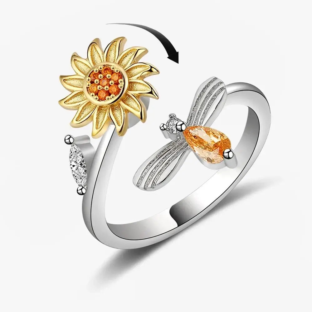 Sunflower Bee Fidget Ring Gifts