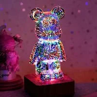 3D Fireworks Bear Lamp