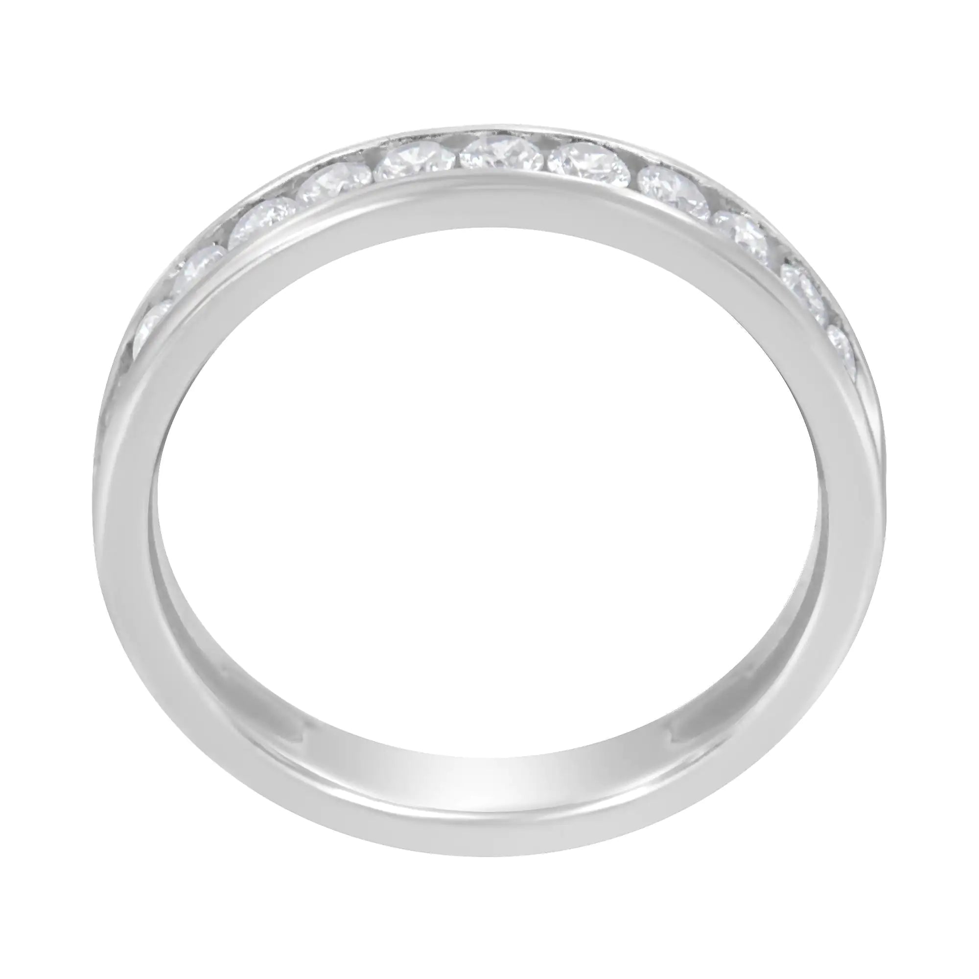 14K White Gold 1/2 cttw Diamond Band Ring (I-J Color, I2-I3 Clarity)