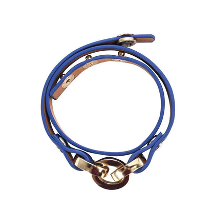 Latch Leather Bracelet - Royal Blue