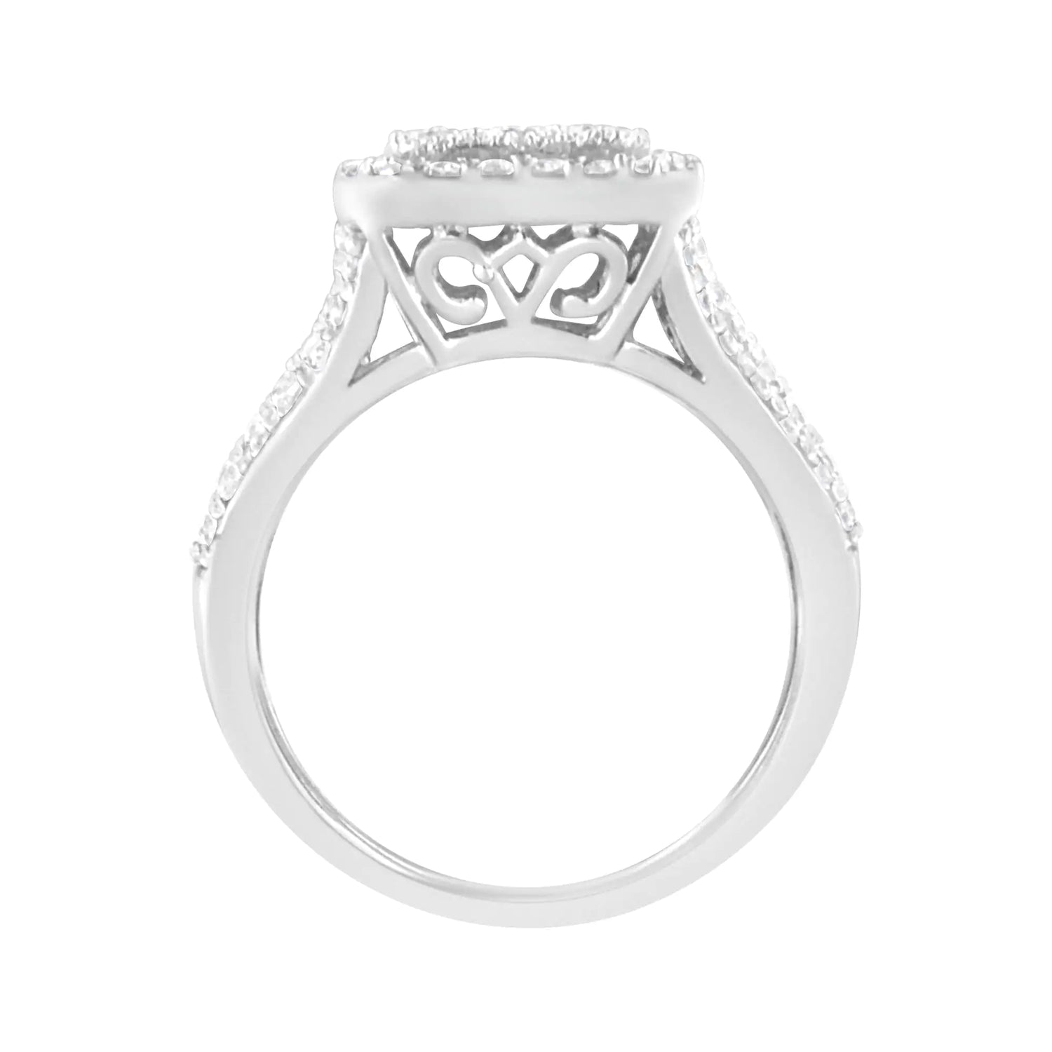 .925 Sterling Silver 1 9/10 cttw Lab Grown Diamond Cluster Ring (F-G Color, VS2-SI1 Clarity)