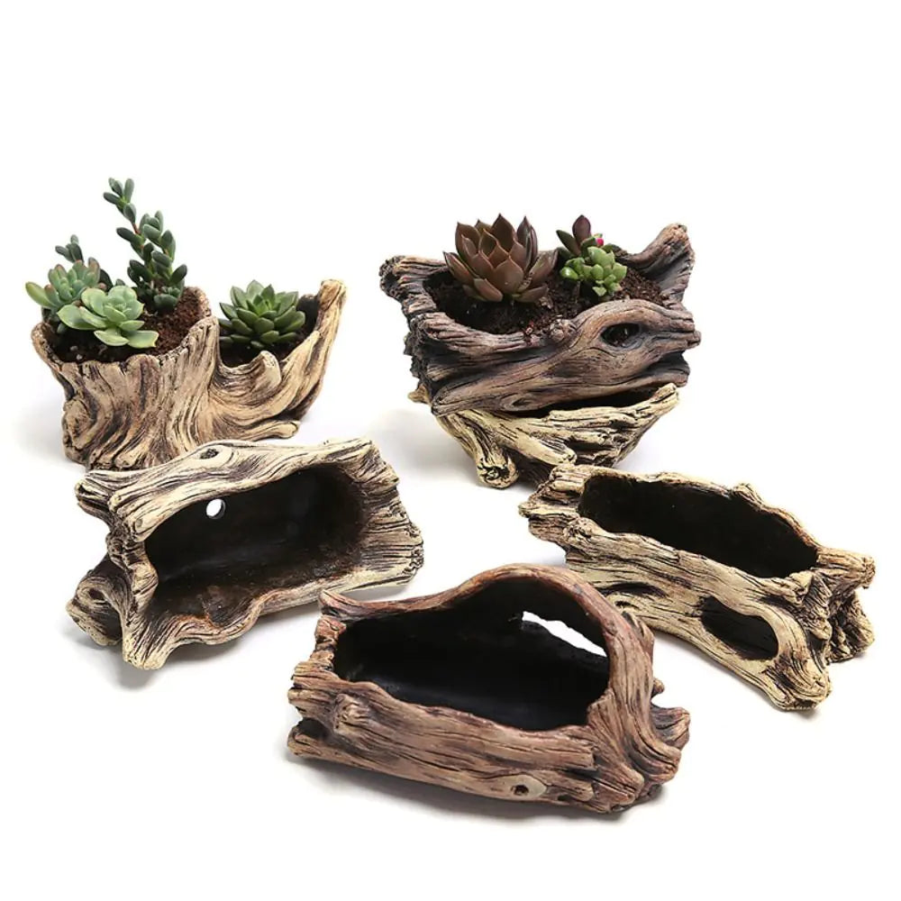 Tree-Shaped Resin Succulent Planter: Outdoor &amp; Indoor Garden Ornament