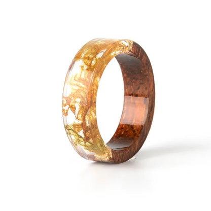 Wood Resin Transparent Ring