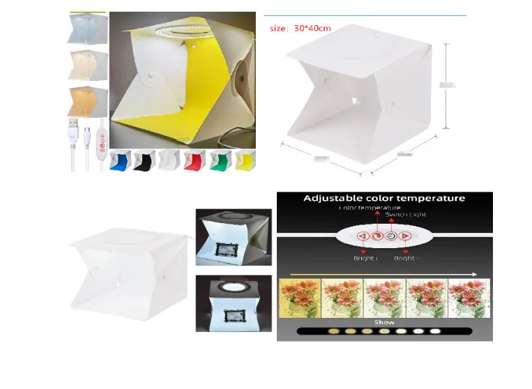 Portable Photography Photo Studio LED Light Box