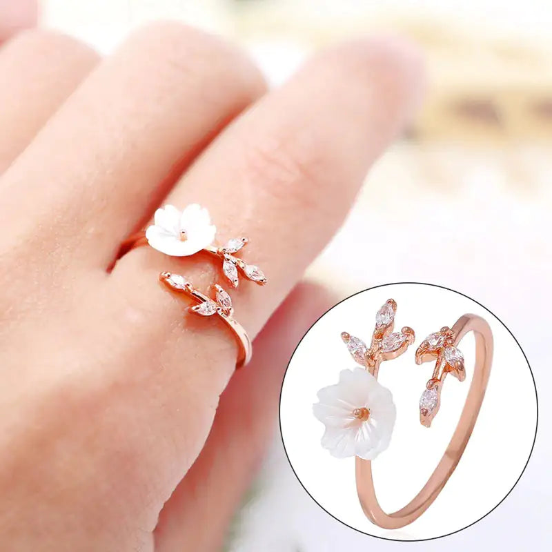 Adjustable Cherry Blossom Ring