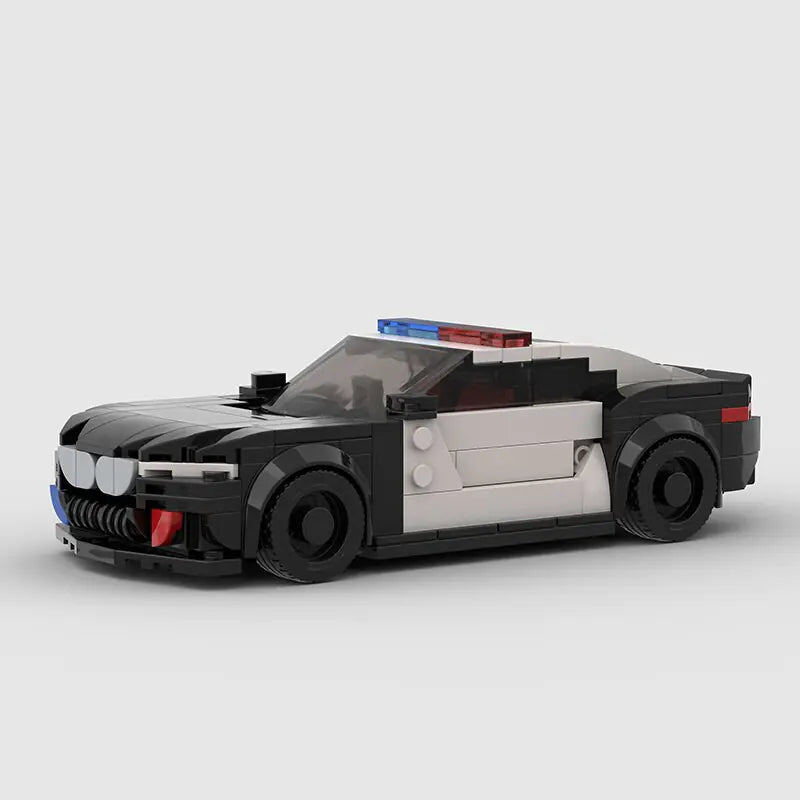 Racing Police Van City Car Speed Champions Sports Model Building Blocks