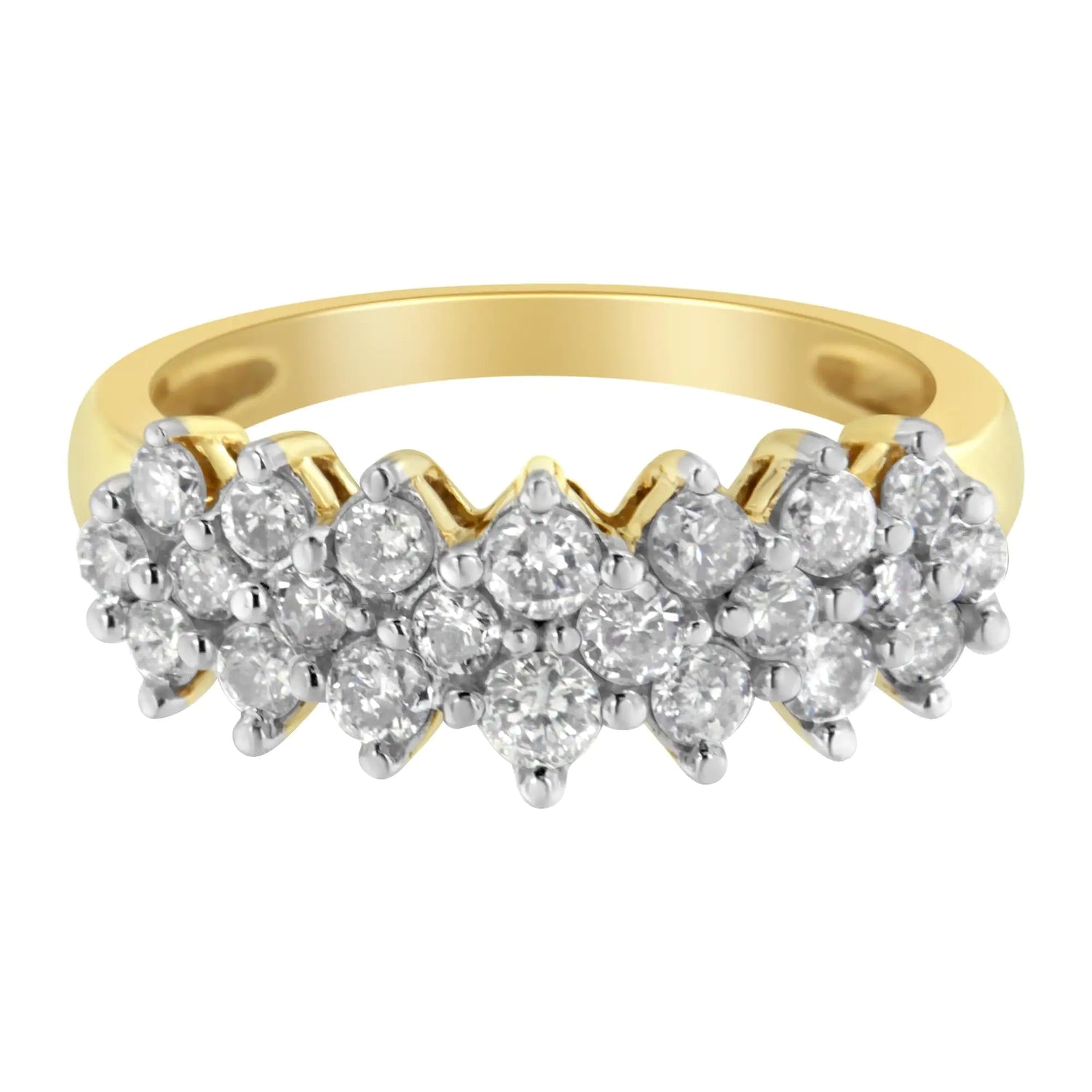 10K Yellow Gold Round Diamond Ring (1 cttw, J-K Color, I1-I2 Clarity)