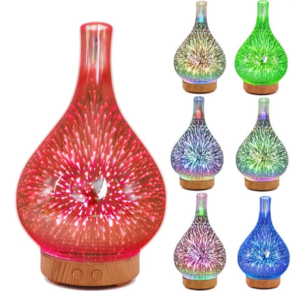 Firework Glass Humidifier Lamp