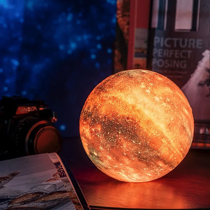 Print Star Moon Lamp Colorful