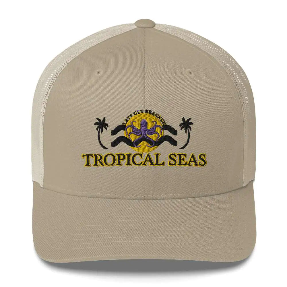 Tropical Lets Get Kraken Trucker Hat