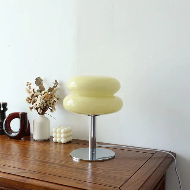 Italian Designer Glass Egg Tart Table Lamp