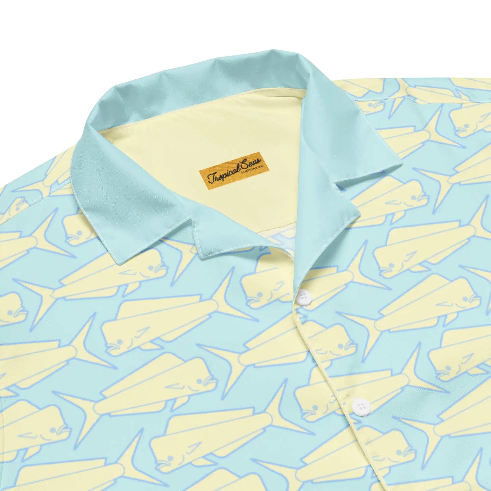 Mahi Mahi Madness Performance button down shirt