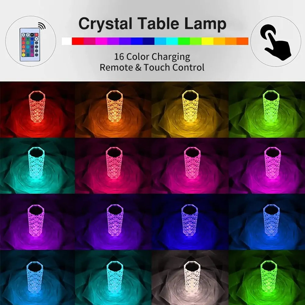 LED Crystal Table Lamp