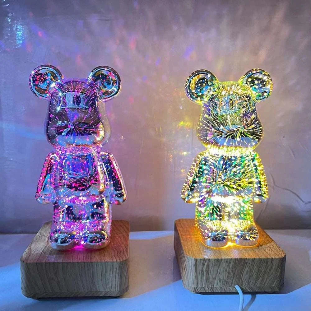 3D Fireworks Bear Lamp