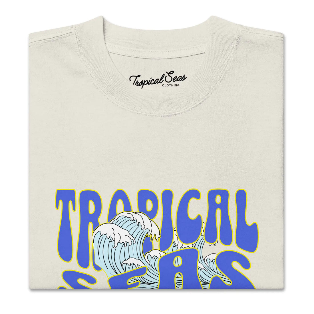 Oversized Wild Tropical Seas faded t-shirt