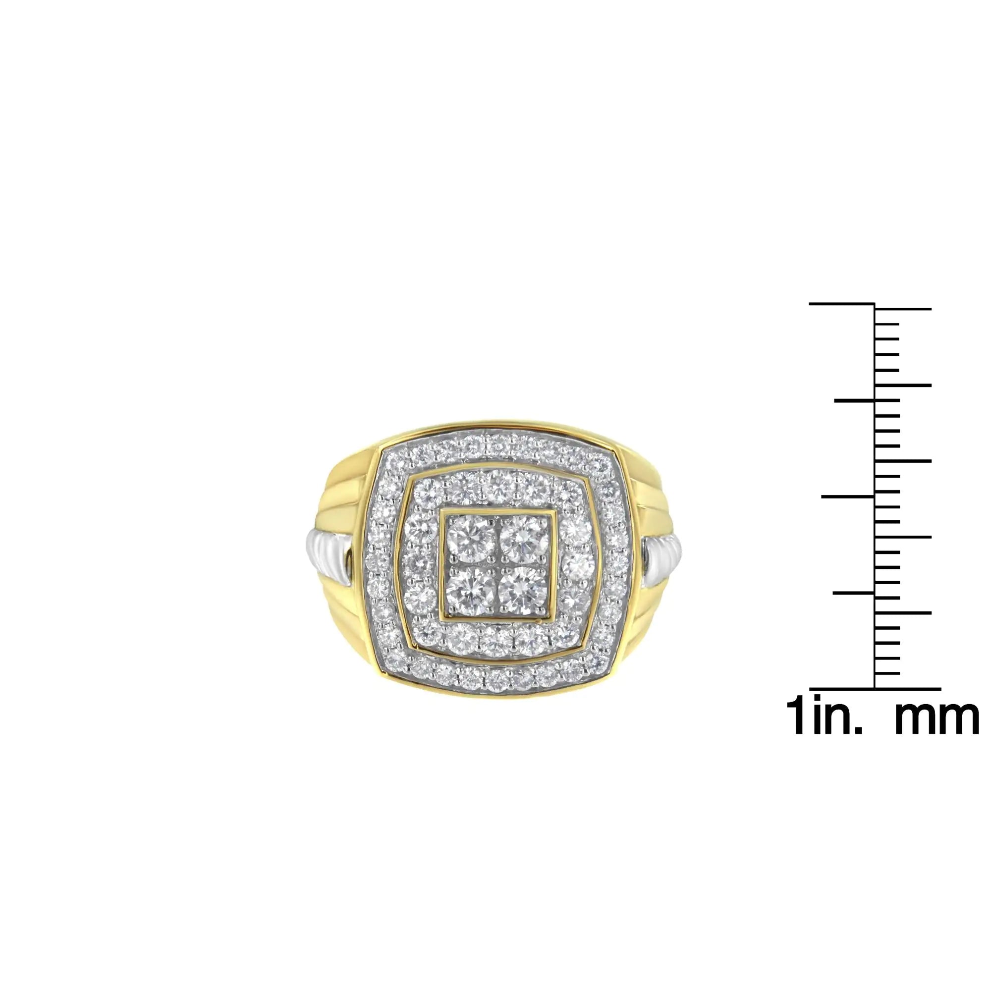 14K Yellow Gold 2.0 Cttw Diamond Men&