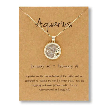 Gold Zodiac Sign Necklace