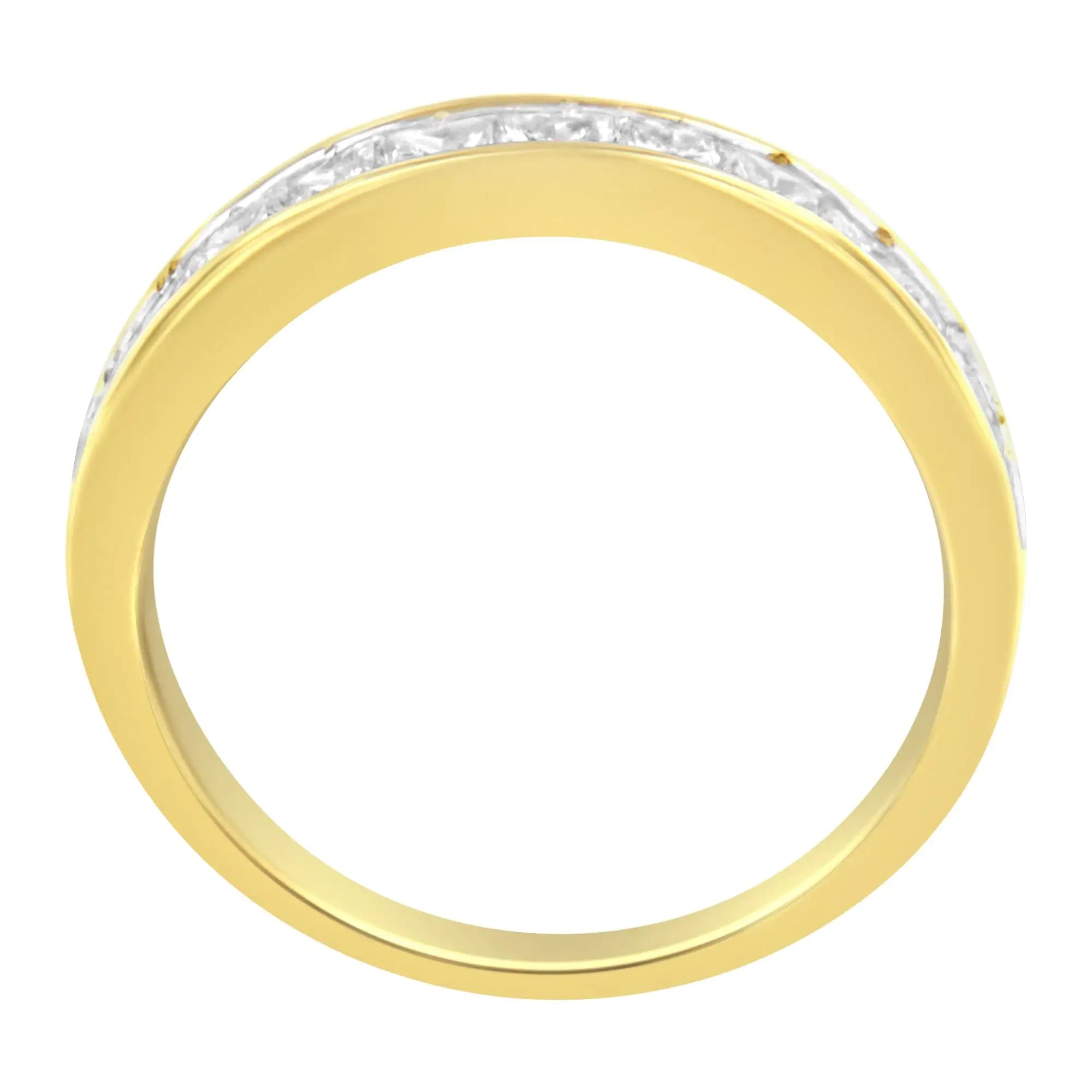 14KT Yellow Gold Diamond Channel Band Ring (1 cttw, H-I Color, SI2-I1 Clarity)