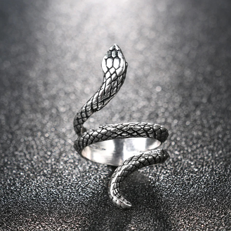 Snake Biker Signet Antique Ring