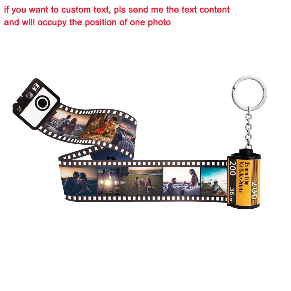 Photo Text Album Cover Commemorative Keychain