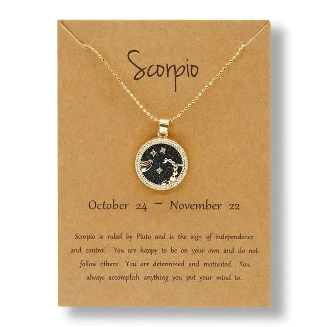 Gold Zodiac Sign Necklace