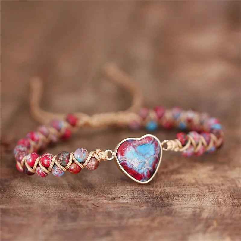 Blue And Red Heart Charm