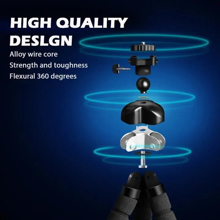 Flexible Phone Tripod With Bluetooth Remote Shutter