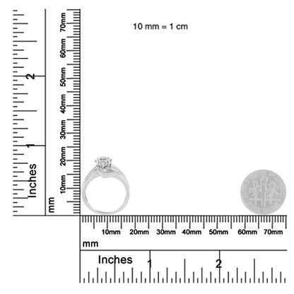 10K White Gold 1/2 cttw Diamond Cluster Ring (H-I Clarity, I2-I3 Color)