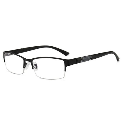 Unisex Anti Blue Rays Computer Glasses: Alloy Half Frame Blue Light Coating Eyewear