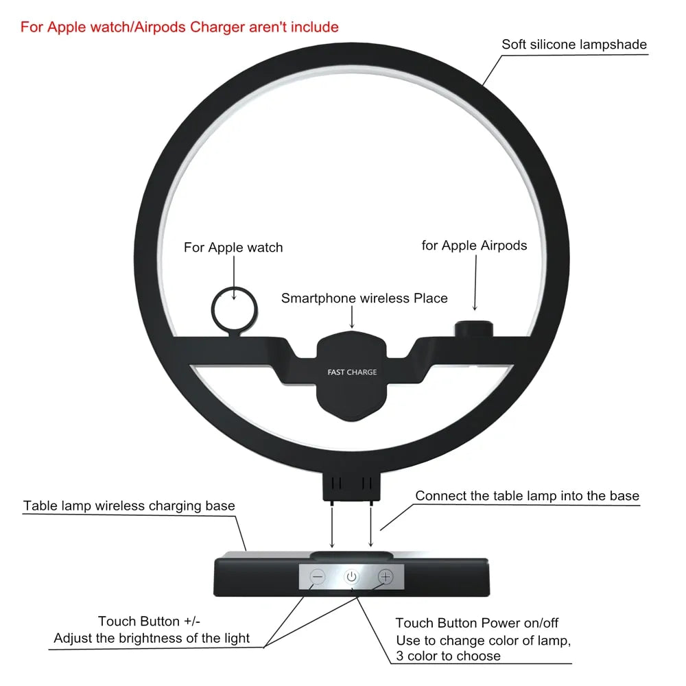 Wireless Charging Table Lamp