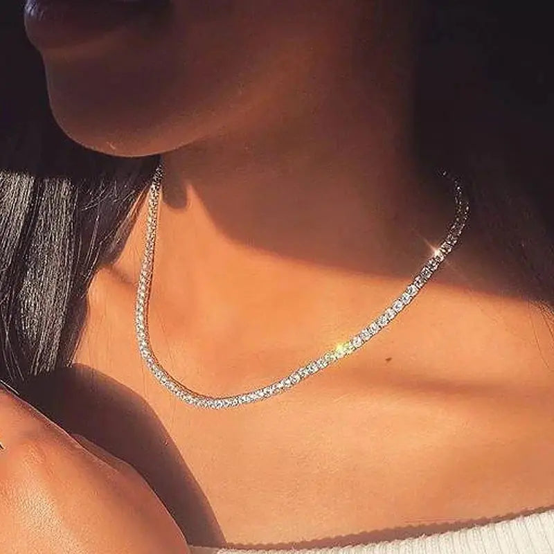 Crystal Short Chain Necklace