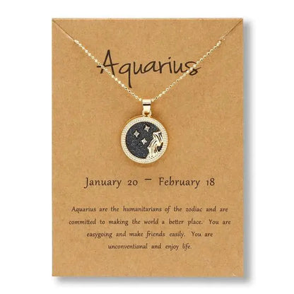 Gold Zodiac Sign Necklace